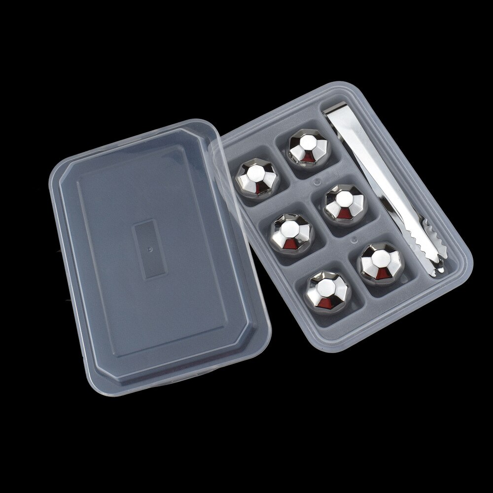 Reusable Stainless Steel Whiskey Stones Ice Cubes Wine Chillers Drinks Cooler Champagne Whiskey Bar Accessories Home Bars: Masonry 6PCbox clip