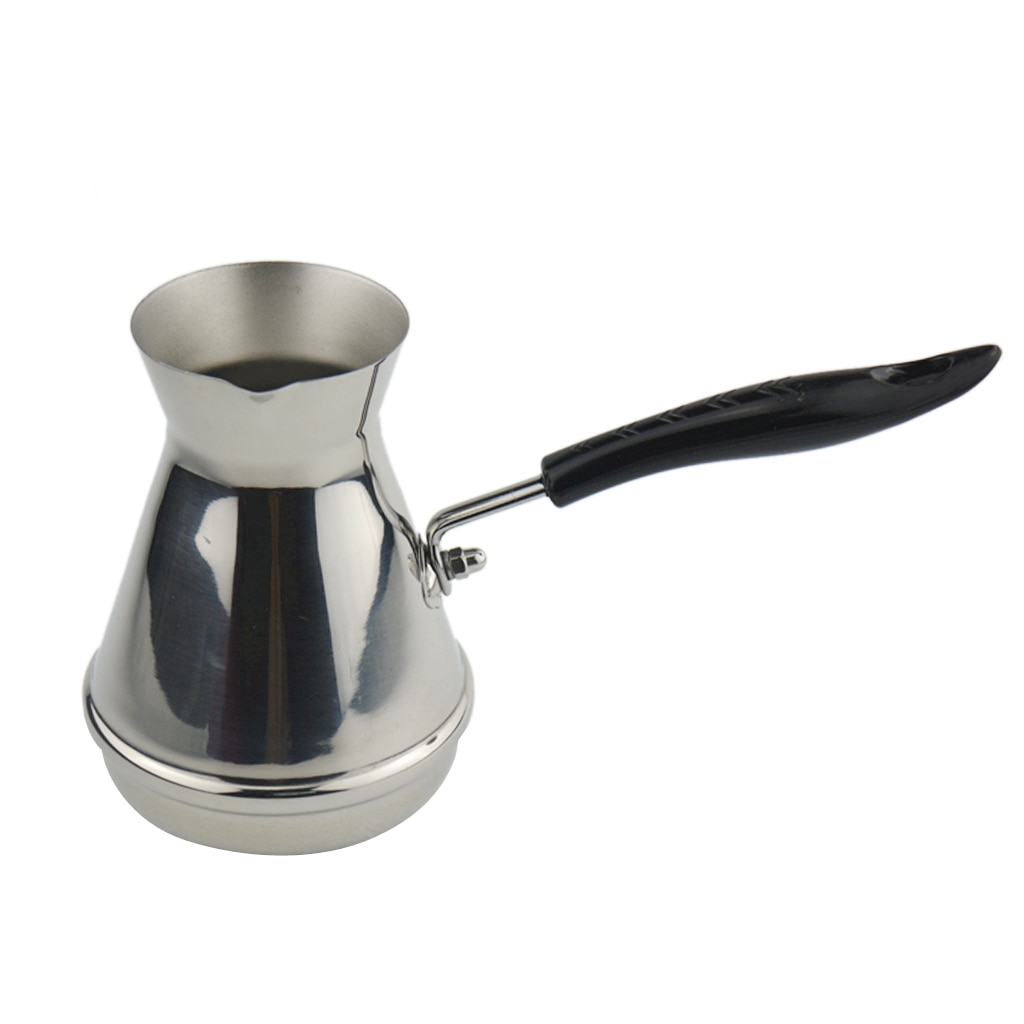 350ml de aço inoxidável cezve turco pote de café punho longo moka pote ibrik vintage jazzva briki manteiga derretimento pote de café utensílio