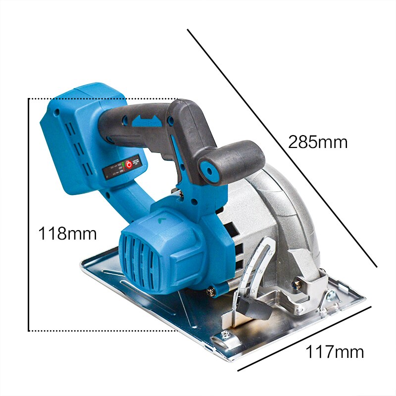 10800RPM 125mm Cordless Electric Circular Wood Cutter Adjustable Curved Cutting Sawing Machine For 18V Makita Battery