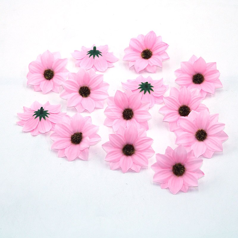 20 stykker kunstige blomster 6 cm silkerose blomster til familie bryllup dekoration krans scrapbog håndværk blomst diy: 5