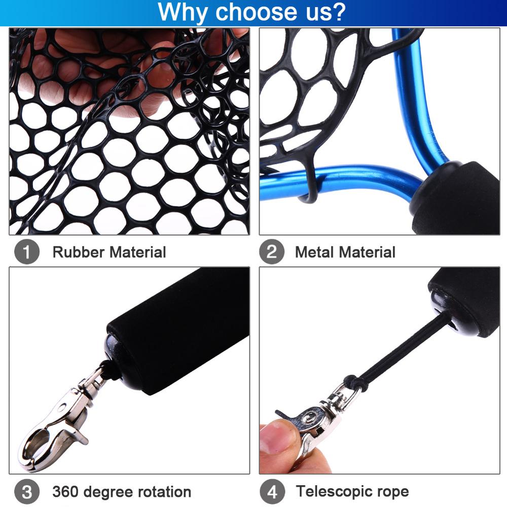 Taiyu Luya Portable Bait Net - Aluminum Alloy, Anti-Hanging, Rubber Silicone Bag, One-Piece Hand Copy Net Wholesale