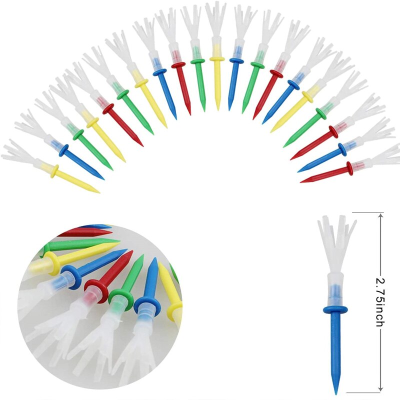 CRESTGOLF – Tees de Golf multicolores en polypropylène, 70mm/83mm, accessoires de Golf en plastique plus sec, 20 pièces/paquet