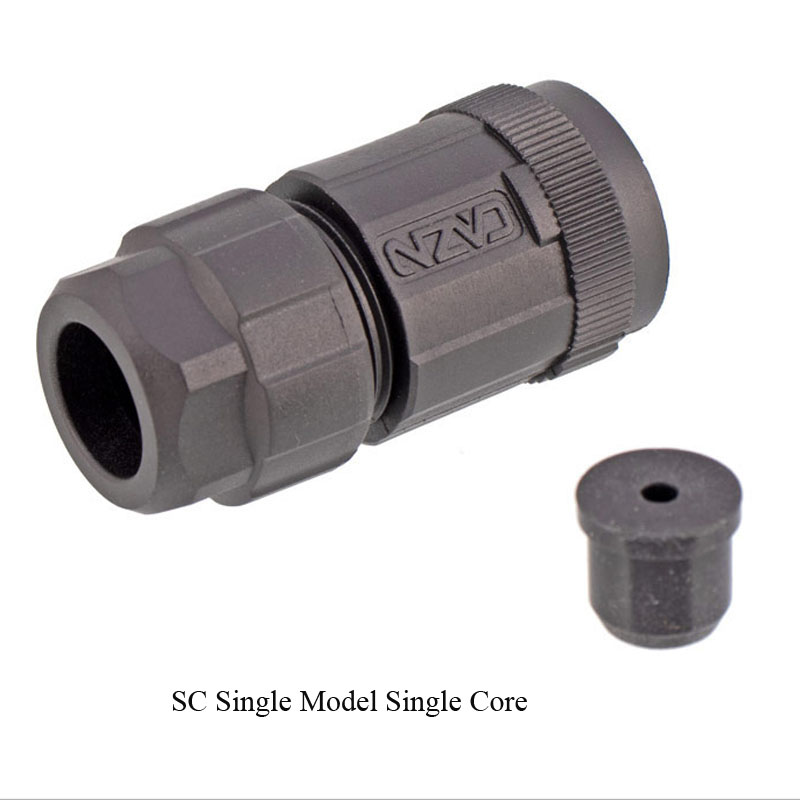 Wasserdichte LC/SC-Glasfaser-Steckdose für Höhle Außenbereich, IP67, FDDI, Einzelmodus, Einzelkern, Dual-Ader-Stecker, SC-Glasfaserkabel: dunkel Grau