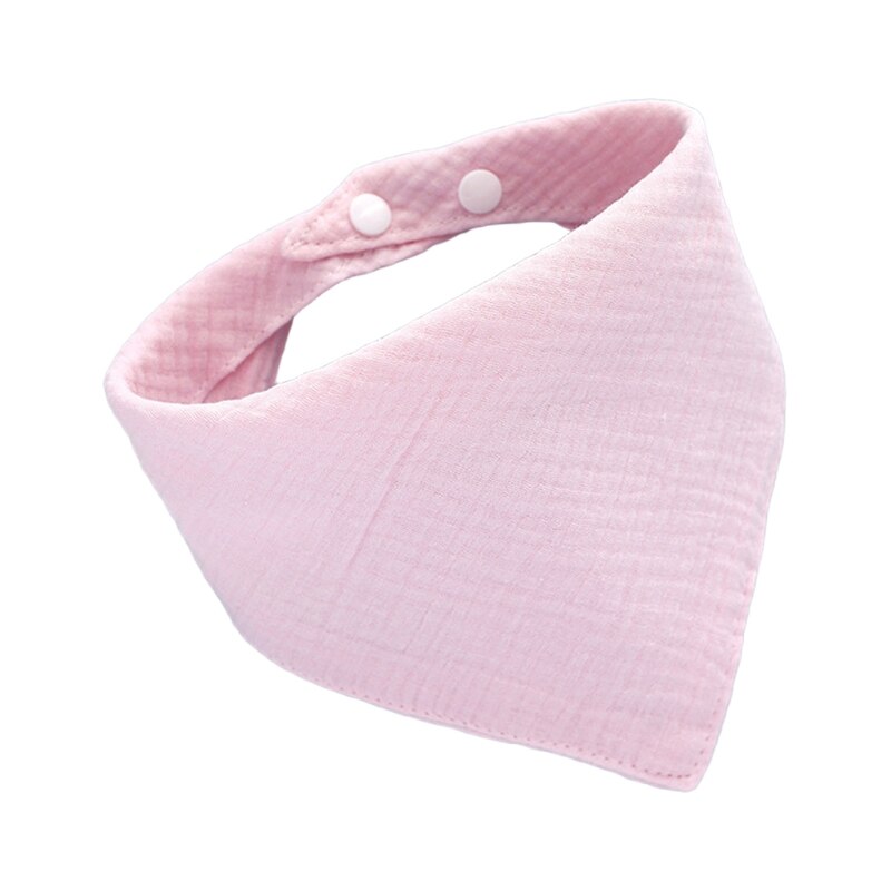 Baby Infants Feeding Bibs with Snaps Soft Gauze Saliva Towel Toddler Bandana