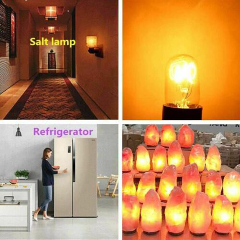 1/4/8PCS E14 Salt Lamps Globe Bulbs 15W AC220V-240V Vintage Incandescent Bulbs Refrigerator Oven Light Bulbs Replacement Part