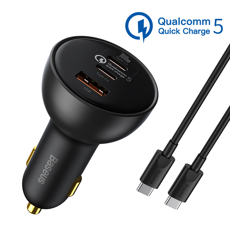 Baseus 160 W Autoladegerät QC 5.0 Schnellladung PPS PD3.0 USB Typ C Autotelefonladung für iPhone 13 14 15 Profi Laptops Tablets: EU