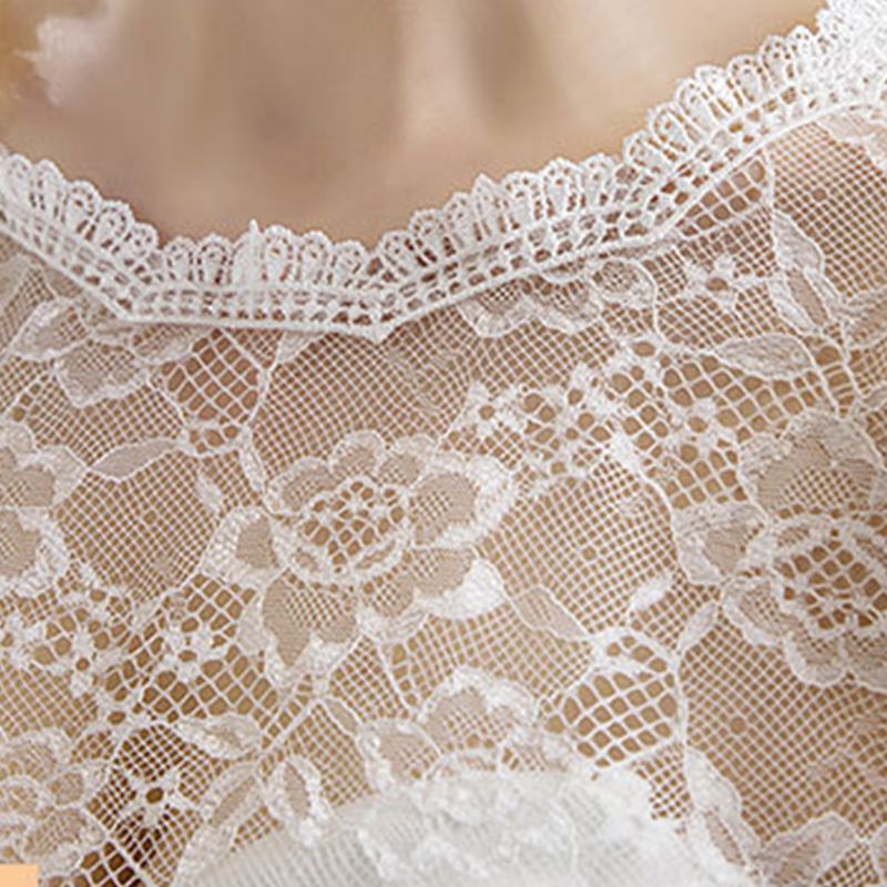 Femmes broderie dentelle florale Cape mariage mariée bal châle haussement d'épaules couverture U90E