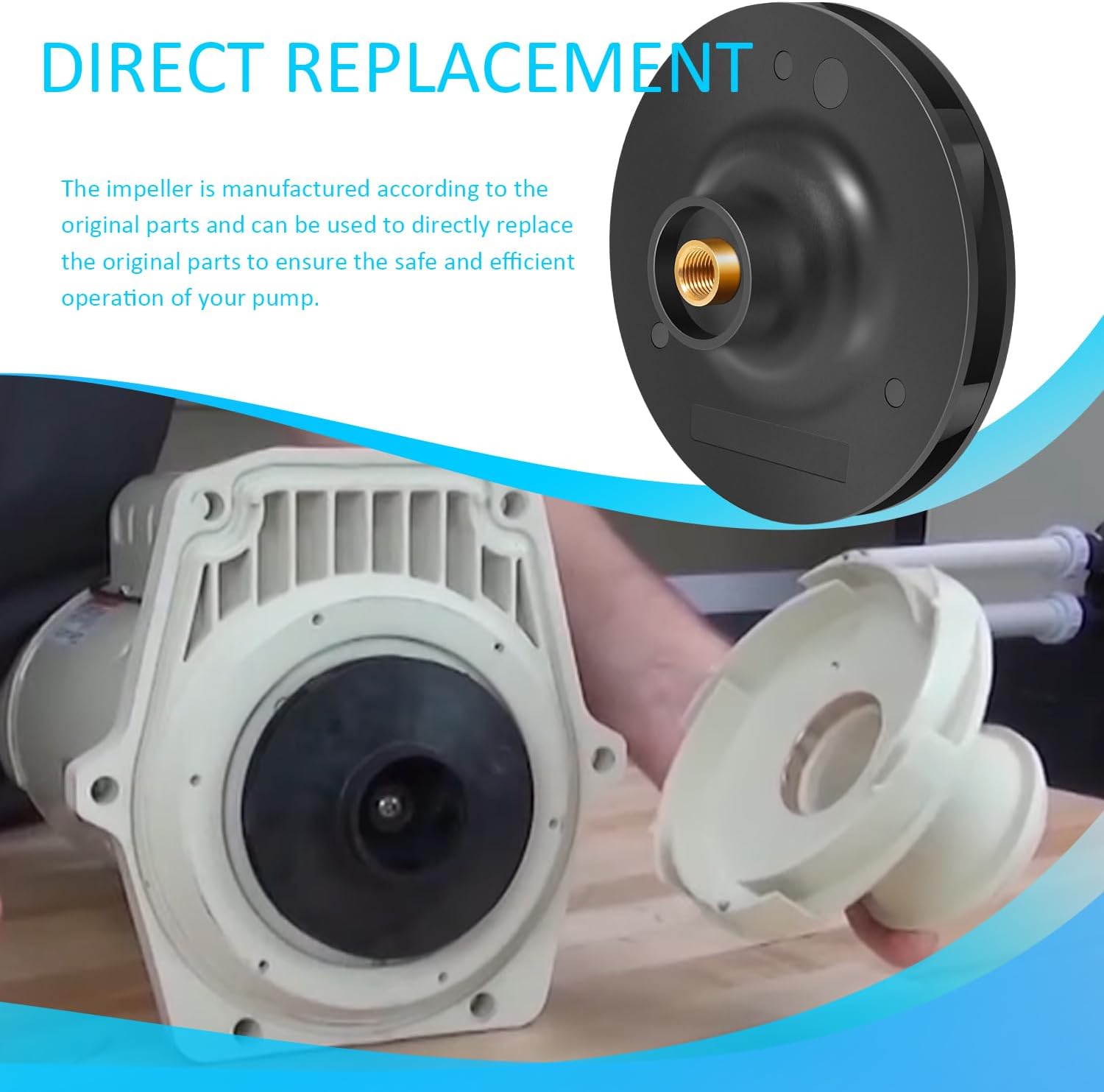 073131 Laufradersatz für WhisperFlo 1000-Serie Inground-Pool- und Spa-Pumpe, für 3 PS Whisperflo- und Intelliflo-Pumpen