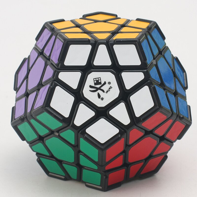 Originale DaYan megaminx V2 M 12 lati puzzle cubo magnetico Dayan 3x3 dodecedro cubo magico giocattoli educativi per bambini: v1 black