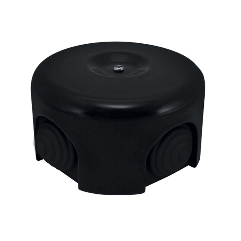 Electrical porcelain junction box for wiring ceramic junction box: Black