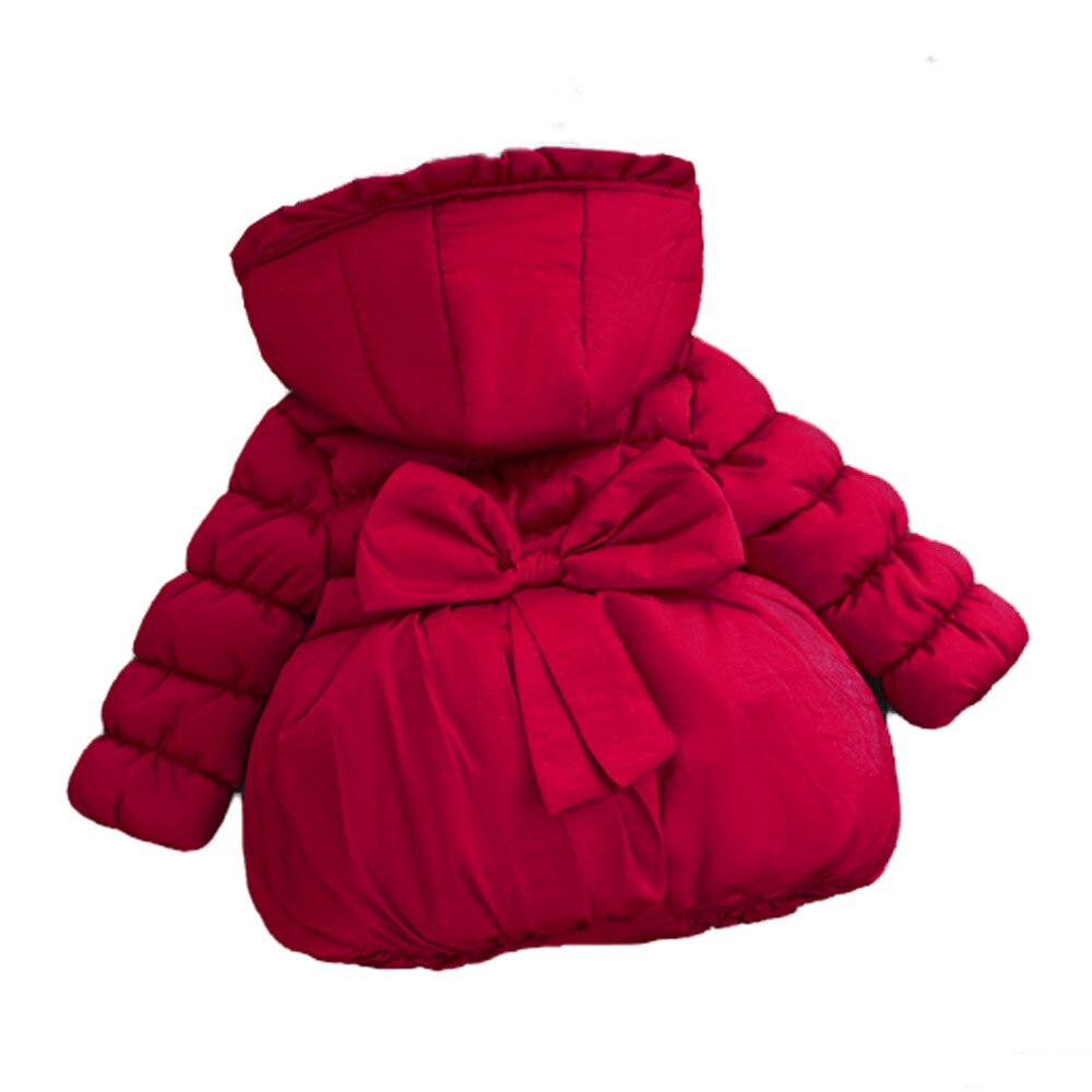 hiver enfants bébé filles manteau nourrissons enfants coton-bas à volants à capuche épaissir princesse Parkas vêtements d'extérieur Casacos S11583: 24M