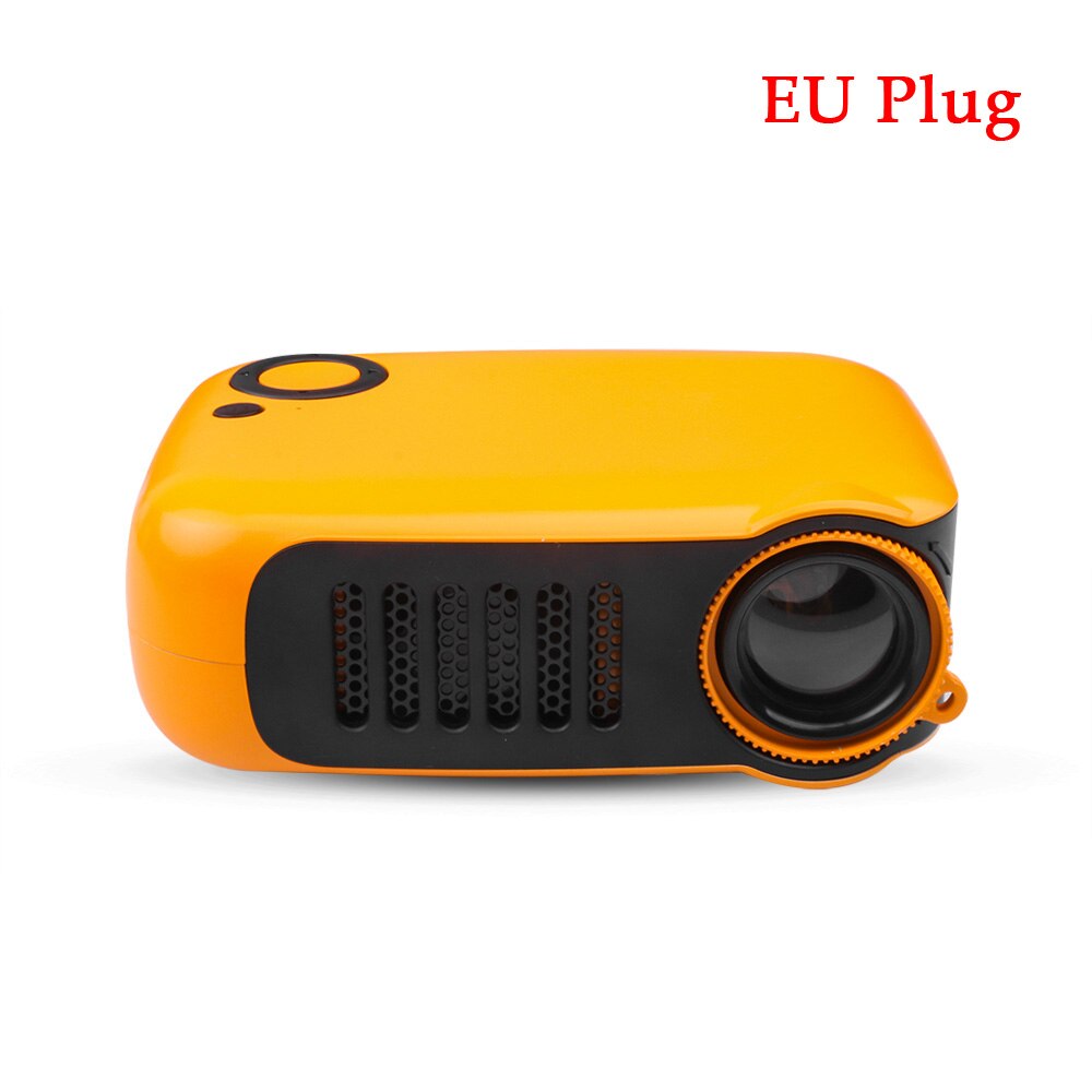 Mini bærbar projektor 800 lumen understøtter 1080p lcd 50000 timers lampe liv hjemmebiograf videoprojektor til power bank eu: Orange eu