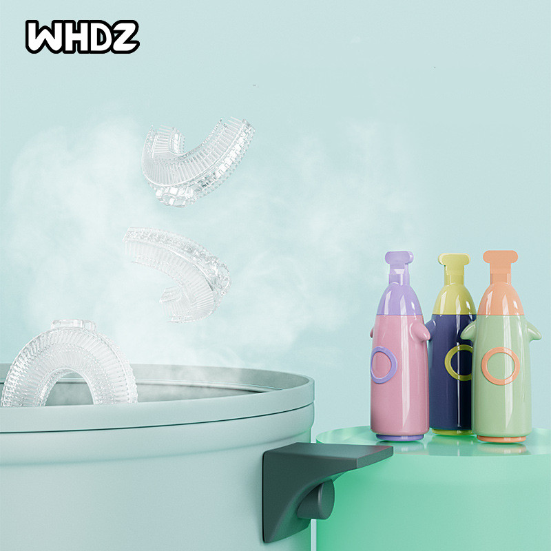 Kinderen Tandenborstel Handleiding U-Vormige Food-Grade Siliconen Zachte Haren Mond-Met Baby Fine-Haren tandenborstel