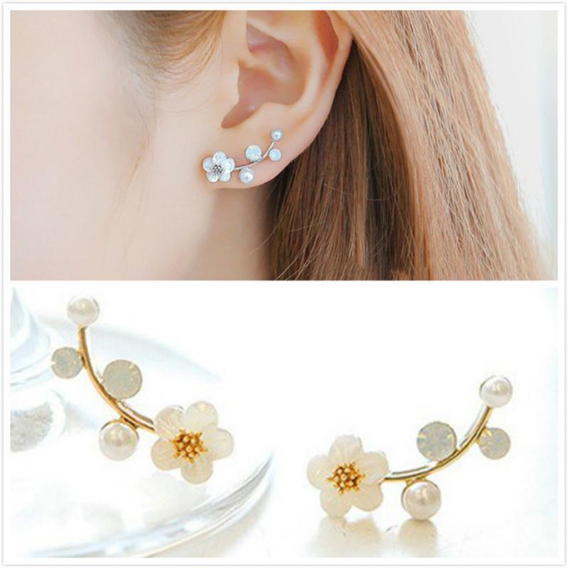 Koreaanse Rhinestone Oorbellen Sieraden Kroon Geometrische Ronde Stud Oorbellen Voor Vrouwen Charm Bloem Ster Maan Oorbel Sieraden