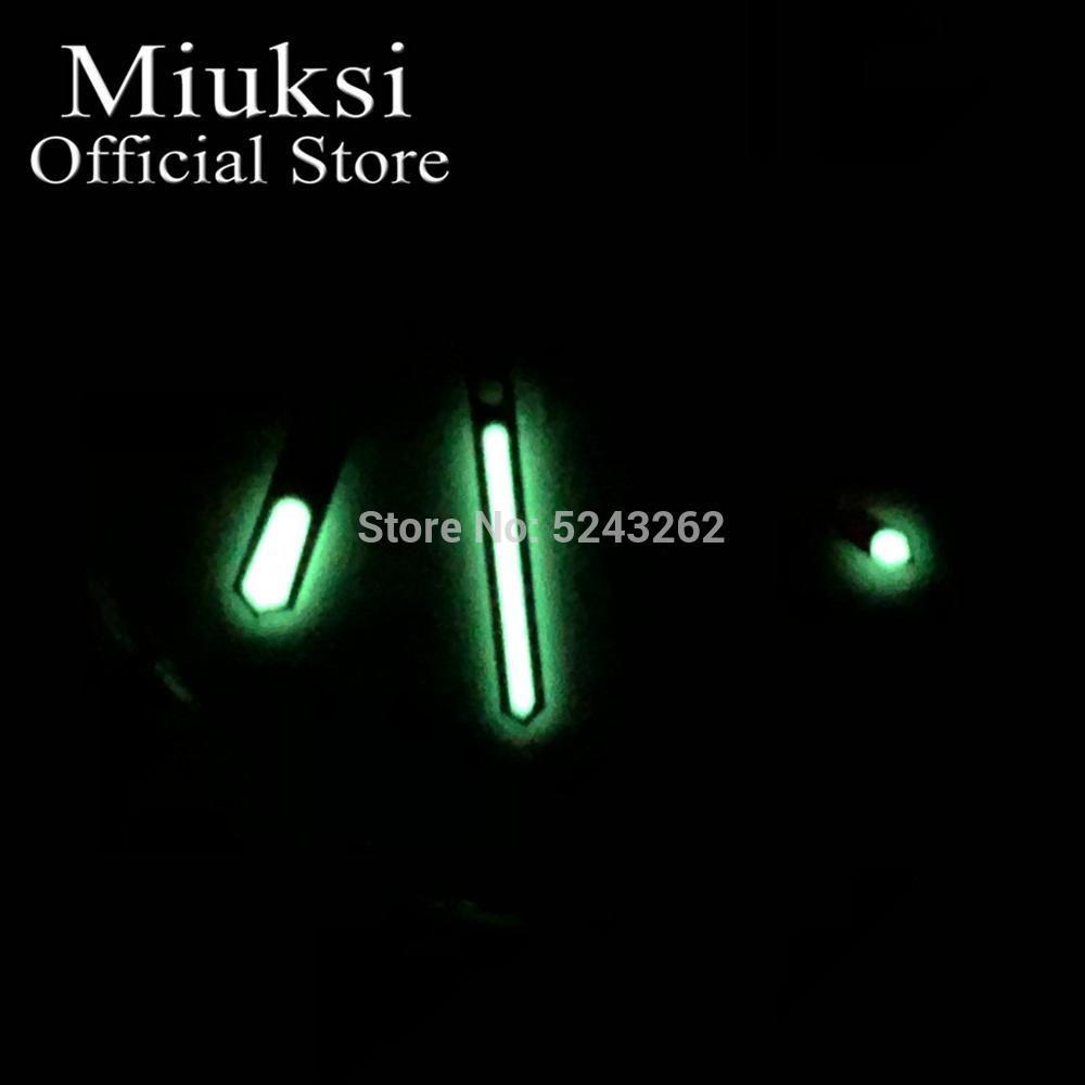 Miuksi watch hands green super luminous hands fit NH35 NH36 movement