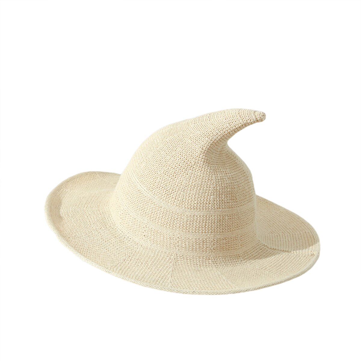 Nova moda feminina senhoras chapéu de malha cor sólida balde chapéus chapéu pescador chapéu de bruxa preto cinza rosa bege: Bege