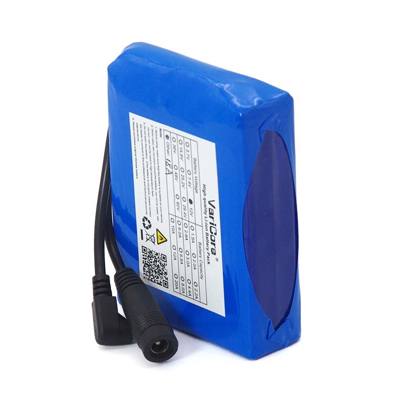 12.6V 18000mAh Polymer lithium battery pack 12v 18ah for LED light alarm CCTV Cam Monitor DC 5.5*2.1mm + 1A Charger