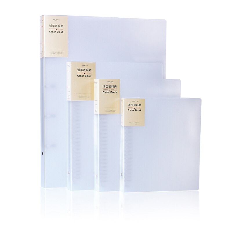 Loose Leaf Folder A3/A4/B5/A5 Transparent Detachable Folder Inner Core Document Bag Picture Storage Collection Book