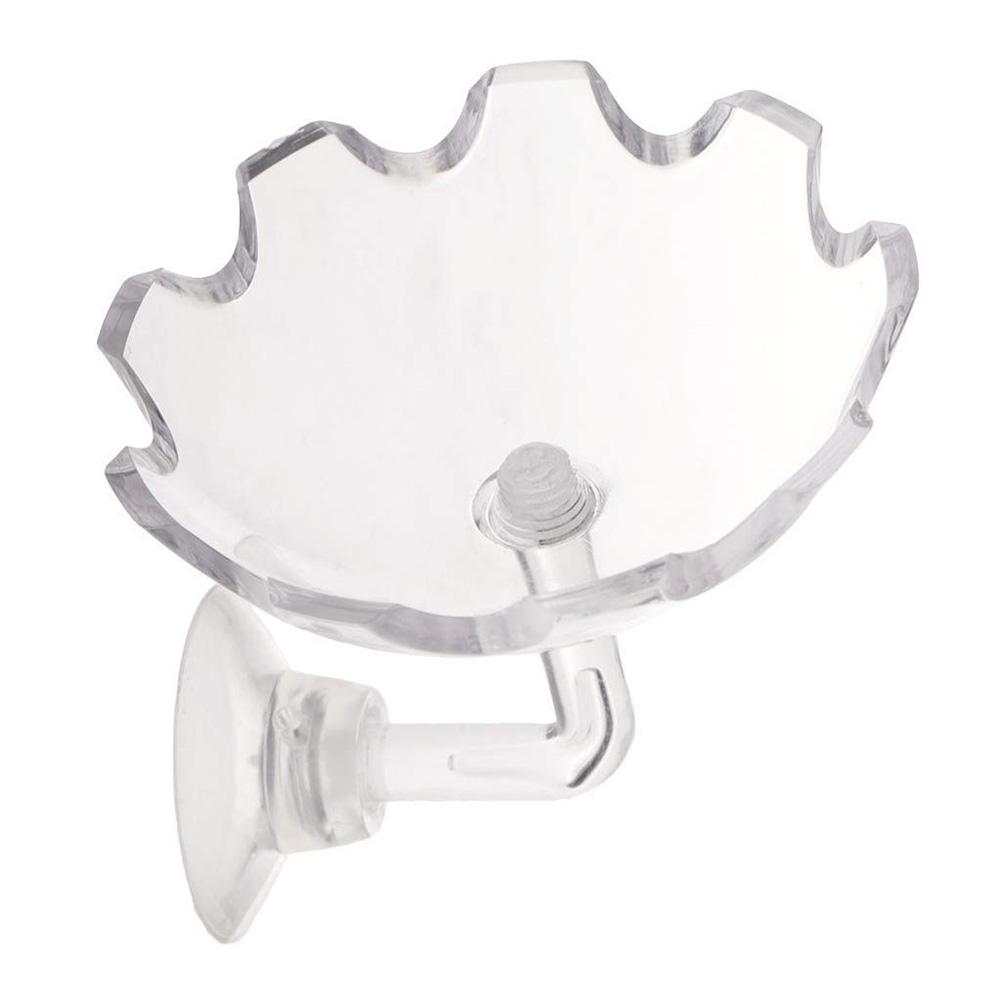 Aquarium Fish Garnalen Feeder Acryl Aquarium Drijvende Kom Bloem Vorm Voedsel Feeder Met Zuignap Aquarium Benodigdheden