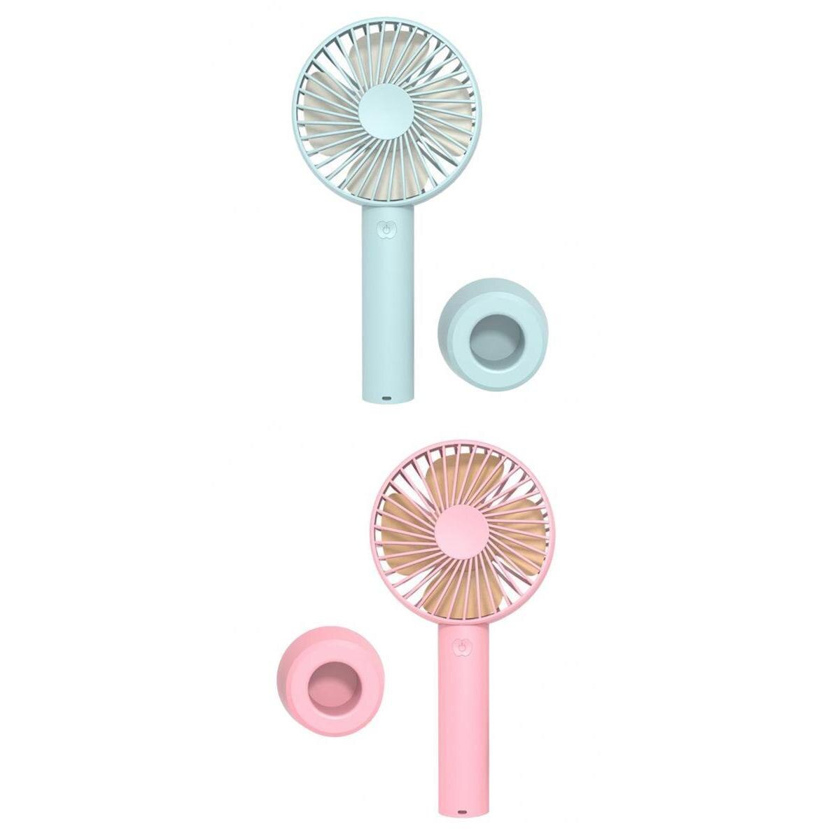 2-4pc Small Handheld Battery Operated Face Fan Portable & Rechargeable 3 Setting