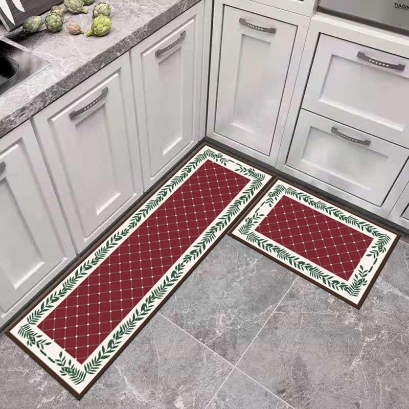 Retro geometrisk mønster badeværelse toiletdør lang strimmel af vandabsorberende anti-skrid måtte tæppe gulvmåtte: 40 60 25