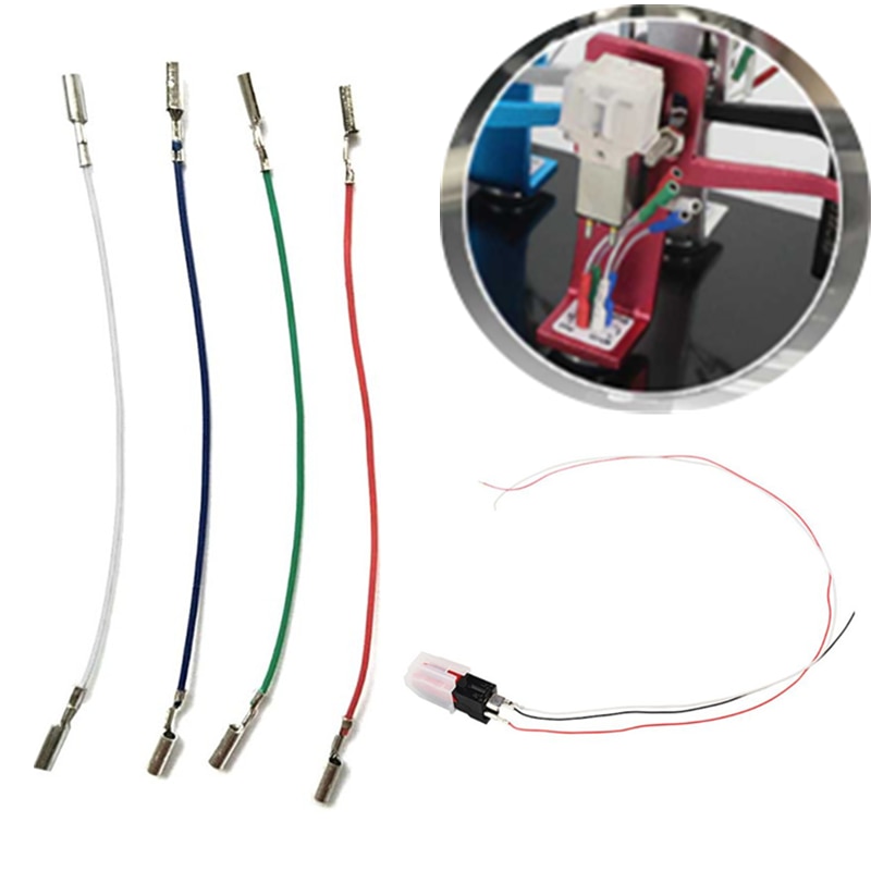 3/4 stk. phonokabel til universalpatronkabler fører til kabelhovedledninger til tilbehør til pladespiller phono-hovedskal