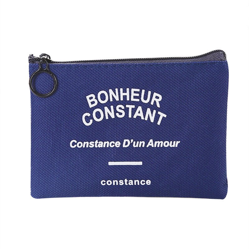 Unisex Canvas Key Card Portemonnee Mini Portemonnee Pouch Canvas Kleine Tas Rits Portemonnee Kaarthouder Portemonnee Vier Kleuren