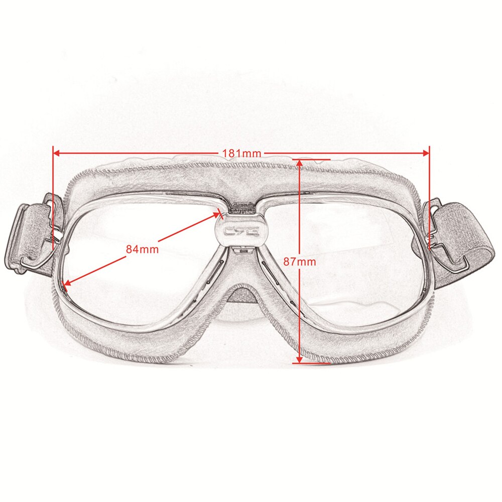 Gafas Retro para motocicleta, lentes clásicas para Moto, Yamaha Pilot Steampunk ATV, casco de cobre