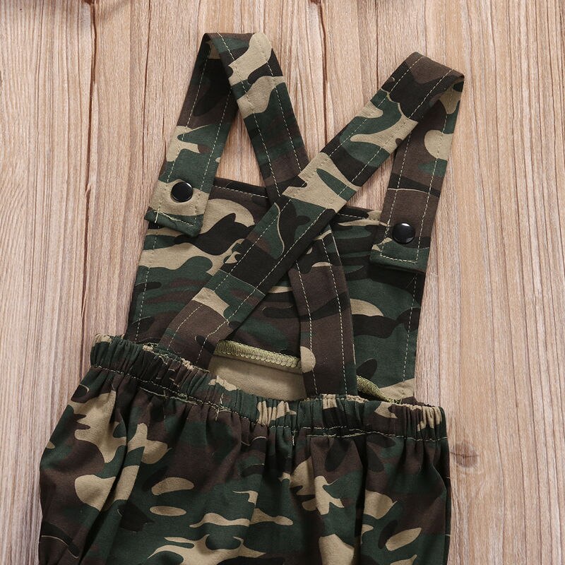 Sommer Neugeborenen Baby Junge Mädchen Beiläufige Bodysuit Infant Kinder Camo Drucken Overall Kind Sleeveless Outfits