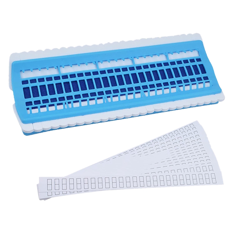 50 Positions Embroidery Floss Organizer, 15P Replaceable Paper Card, Cross Stitch Thread Floss Holder: Blue