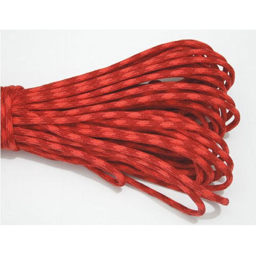 50ft 550lb paracord koord parachute lanyard 7 kern streng touw 4mm dia voor kamperen wandelen buiten thuis 15.2m camouflage kleuren: Oranjerood