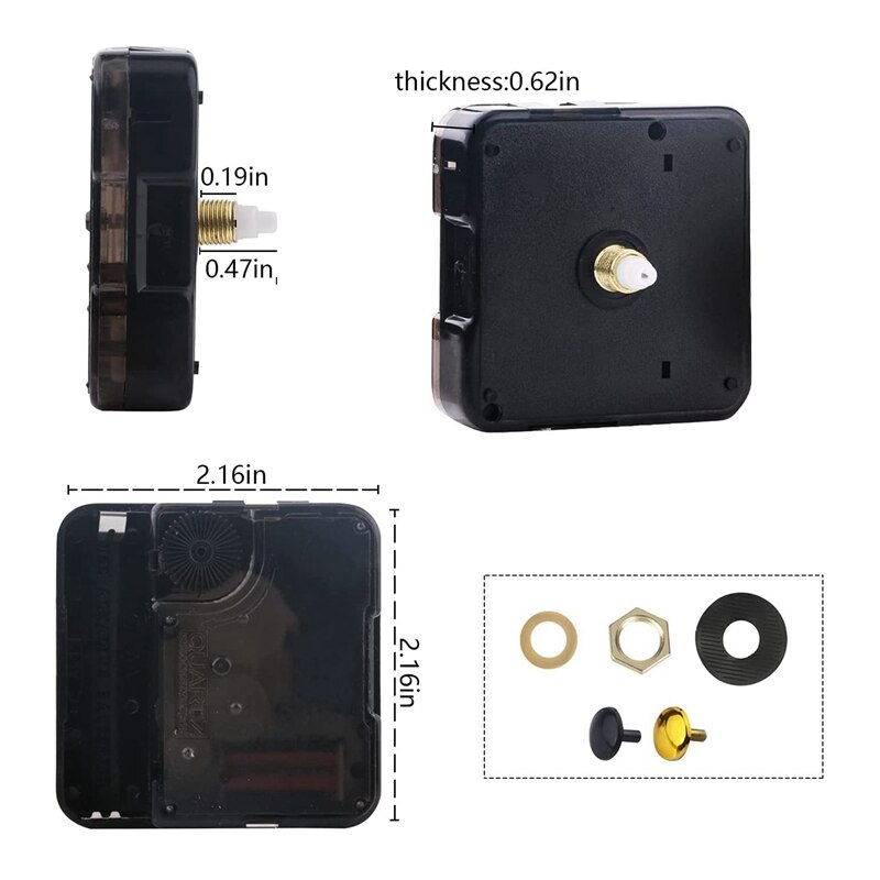 Clock Mechanism,Quartz Clock Movement, Clock Repair Replacement Kit ,DIY Silent Wall Clocks Parts Battery Operated
