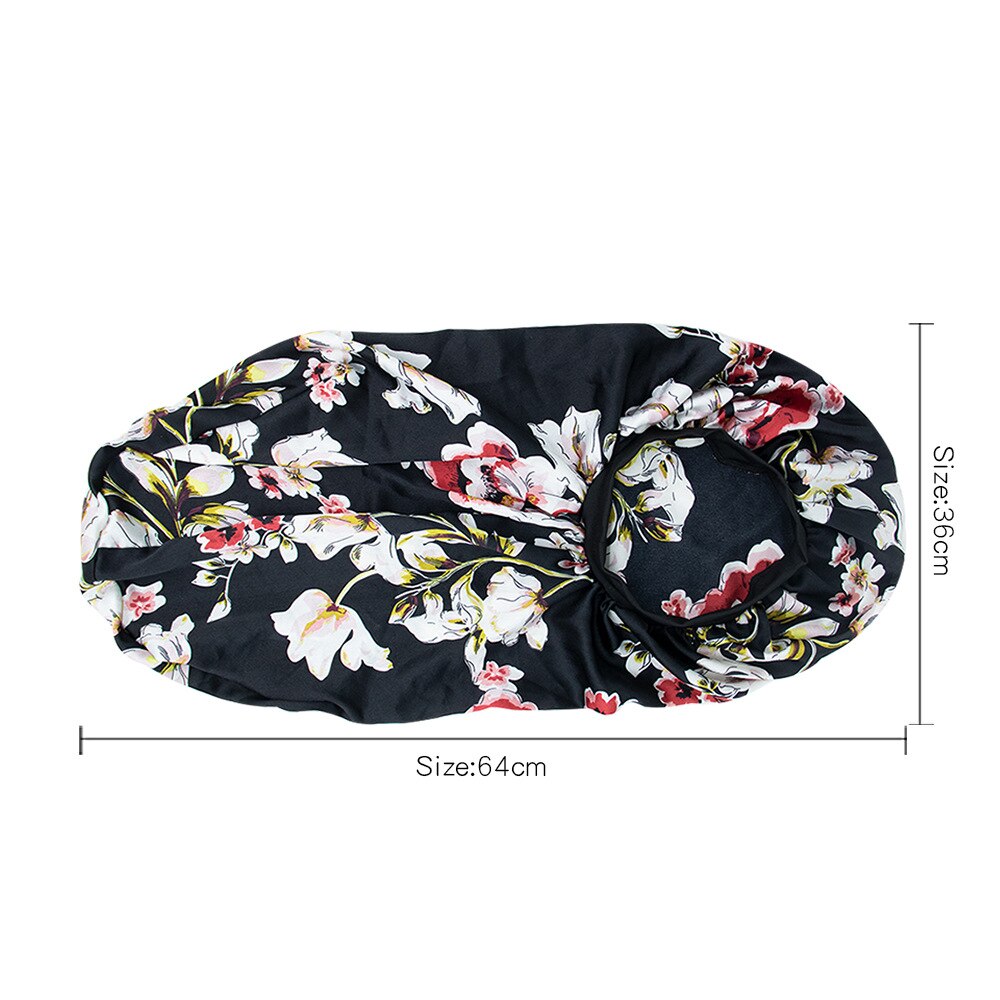 Lange mutsen voor vrouwen, afrikaanse tulband, hoofddoek, slaapmuts, satijnen zijdeachtige print, haarmuts, vlecht, slouchy hoed, tb -83a