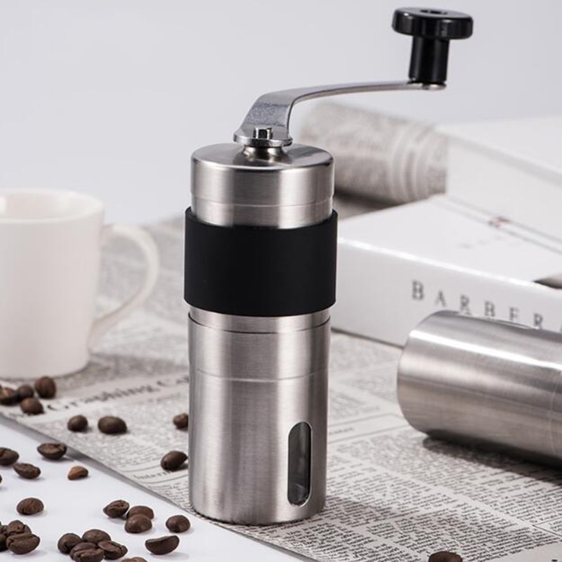 Stainless steel burr grinder mini coffee grinder upgrade chestnut aluminum manual coffee grinder MJ803
