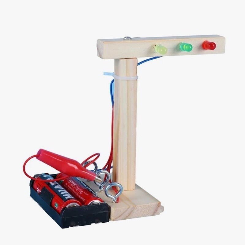 Small production electronic lights children's toys traffic lights mental assembly handmade diy handmade