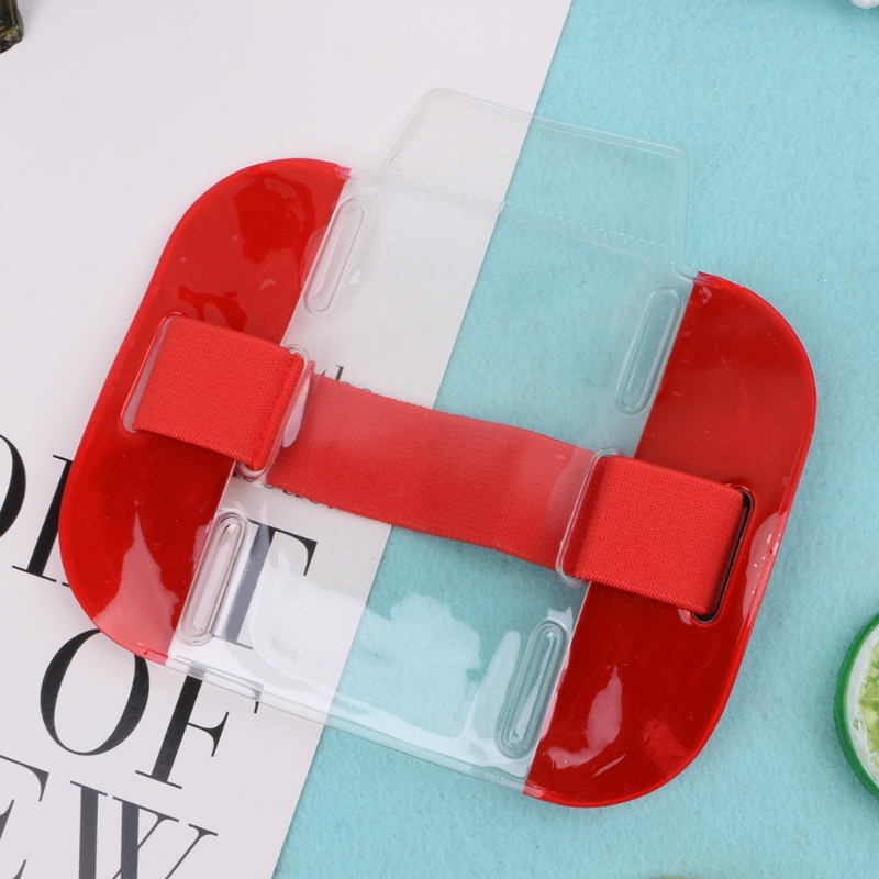 fascia da braccio elastica Porta distintivo Porta carte di credito per foto per custodia