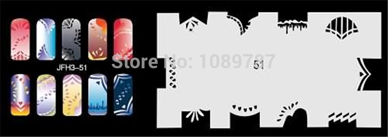 ABEST Reuseable Airbrush Nail Stencil 240 DESIGNS - 20 Template Sheets Kit Set 3