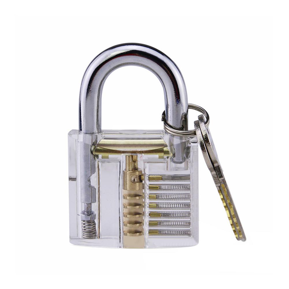 AMYGOJJ 16Pcs/Set Transparent Lock Padlocks AB Combination Lock Visible Lock Set