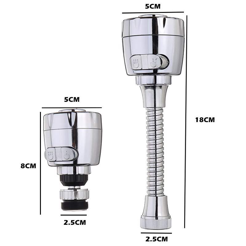 Water Saving Faucet Extender 360 Degree Rotatable Bubbler Water Saving High Pressure Nozzle Filter Tap Adapter Faucet Extender