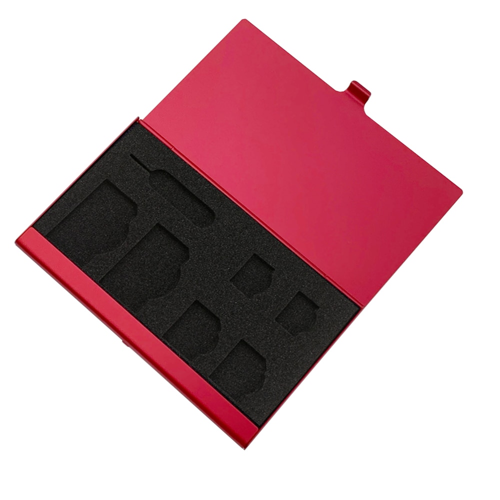 Aluminium Draagbare SIM Micro Pin SIM Nano Kaart Opbergdoos Case Protector Holder