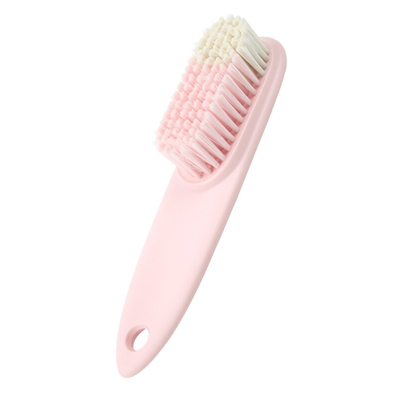 Multi-function Brush Handle Boot Cleaner Portable Shoe Cleaning Kit Laundry Tool Home Floor Brushes Shoe Cleaning Care Brush: Pink Collar Brush