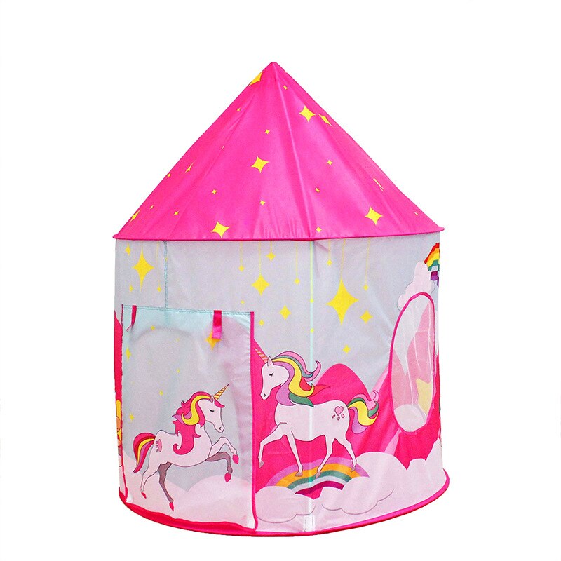 Tienda de campaña portátil 3 en 1 para niños, casa de juegos con cápsula espacial de unicornio, plegable, piscina de bolas para interiores y exteriores, para bebé: single U