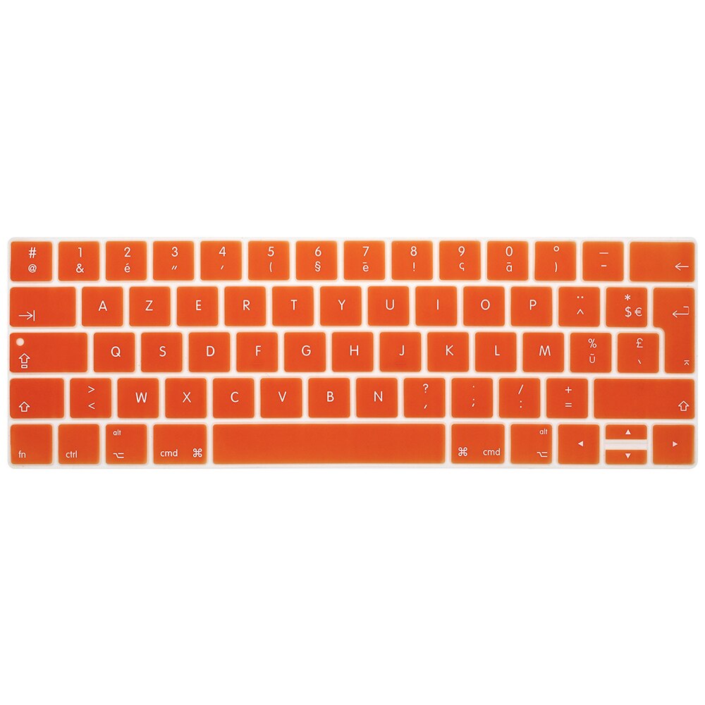 Französisch Sprache Tastatur Abdeckung Coque Clavier AZERTY gießen Für Macbook Profi Retina 13 15 TOUCHBAR Modelle A1706 A1707: Orange