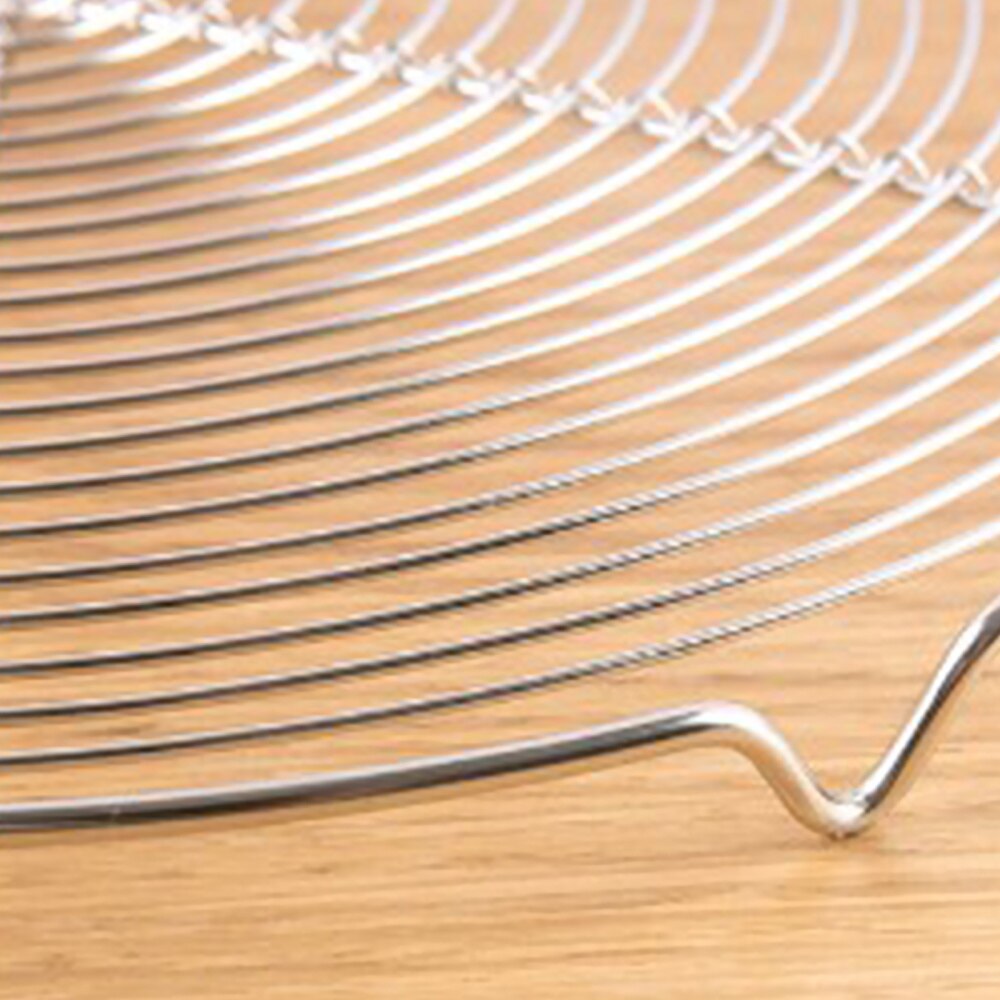 Durable Non Stick Cake Cooling Rack Wire Cooling Grid Wire Tray Round Cookies Biscuits Bread Baking Tray Bakeware Tools