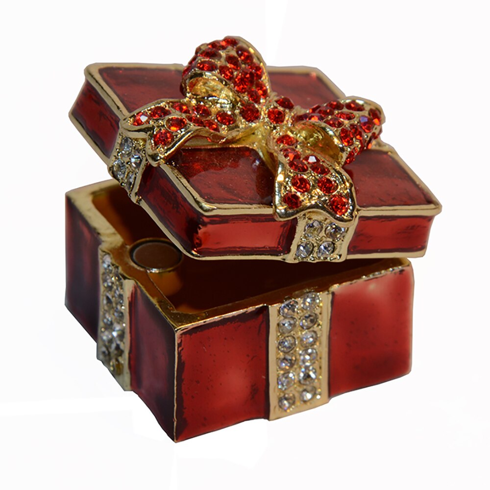 Square Treasured Wedding Favors Jeweled Trinket Mini Box