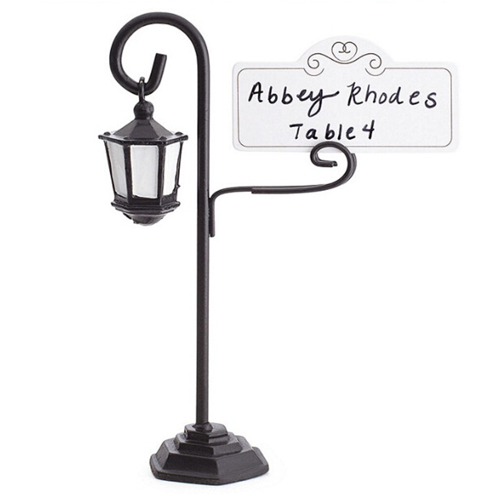 1pc lampa uliczna posiadacz karty numer stołu zdjęcie klips robić notatek stół weselny kartka dekoracyjna uchwyt kartka robić ustawienia lampa uliczna prezenty ślubne: Default Title