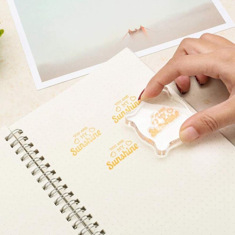 12 Pieces Stamp Blocks, Clear Acrylic Stamping Tools Set With Grid Lines For Scrapbooking, Arts And Crafts Making