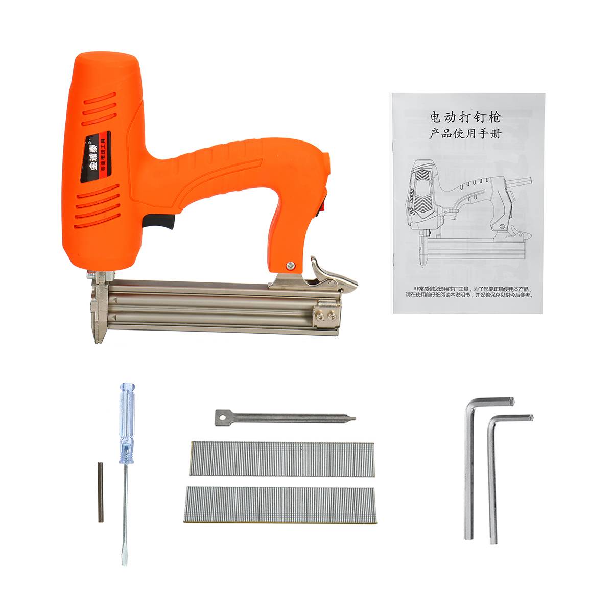 2300W Electric Nailer and Stapler Furniture Staple Gun for Frame with Staples & Nails Carpentry Woodworking Tools 220V: Default Title