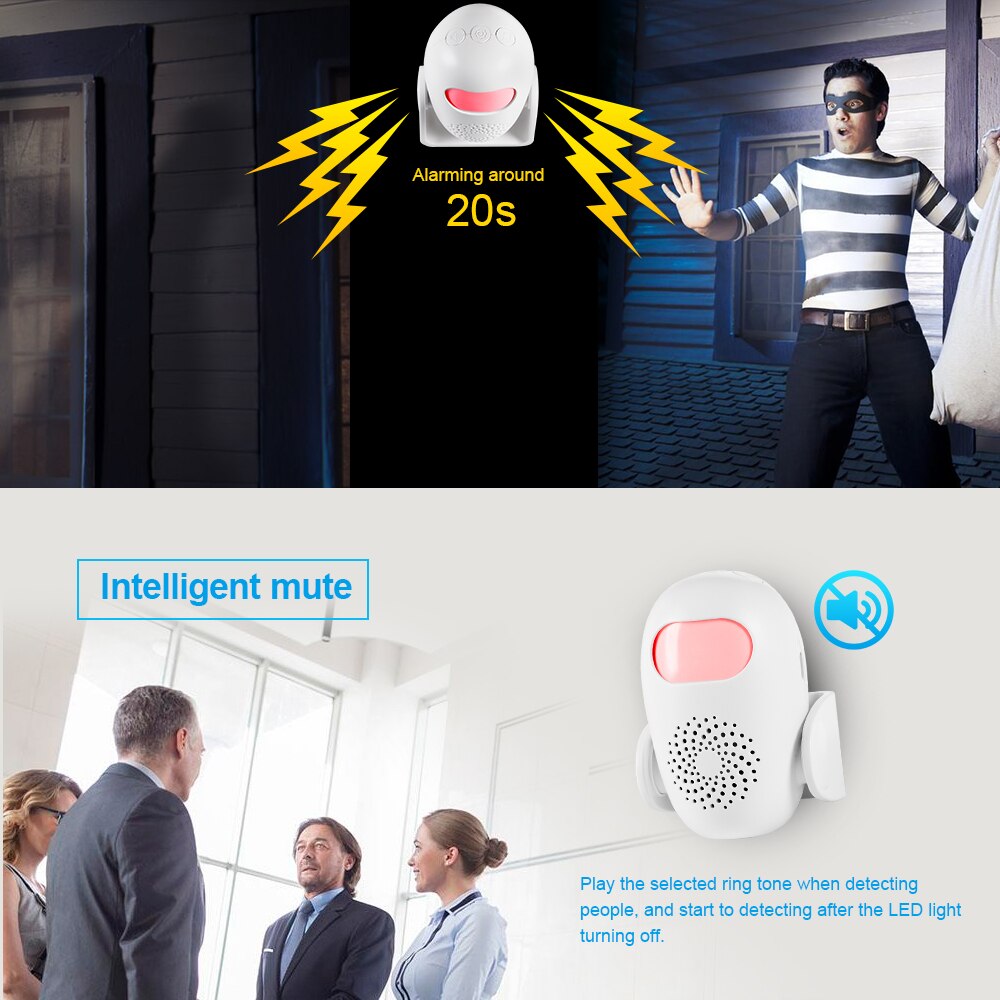 KERUI Wireless Motion Detector Home Security Loud Alarm Anti-Theft System Store Welcome PIR Motion Sensor With Remote Controller