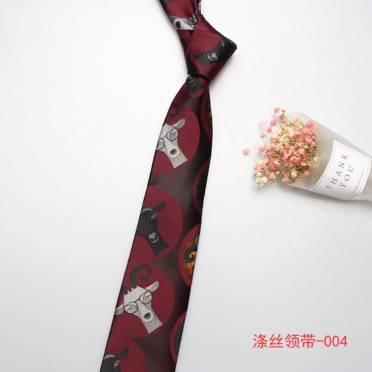 Linbaiway brand jacquard halsbånd til herre polyester slips slanke slips mænd forretningsdesignere krave brudgom corbatas: 004